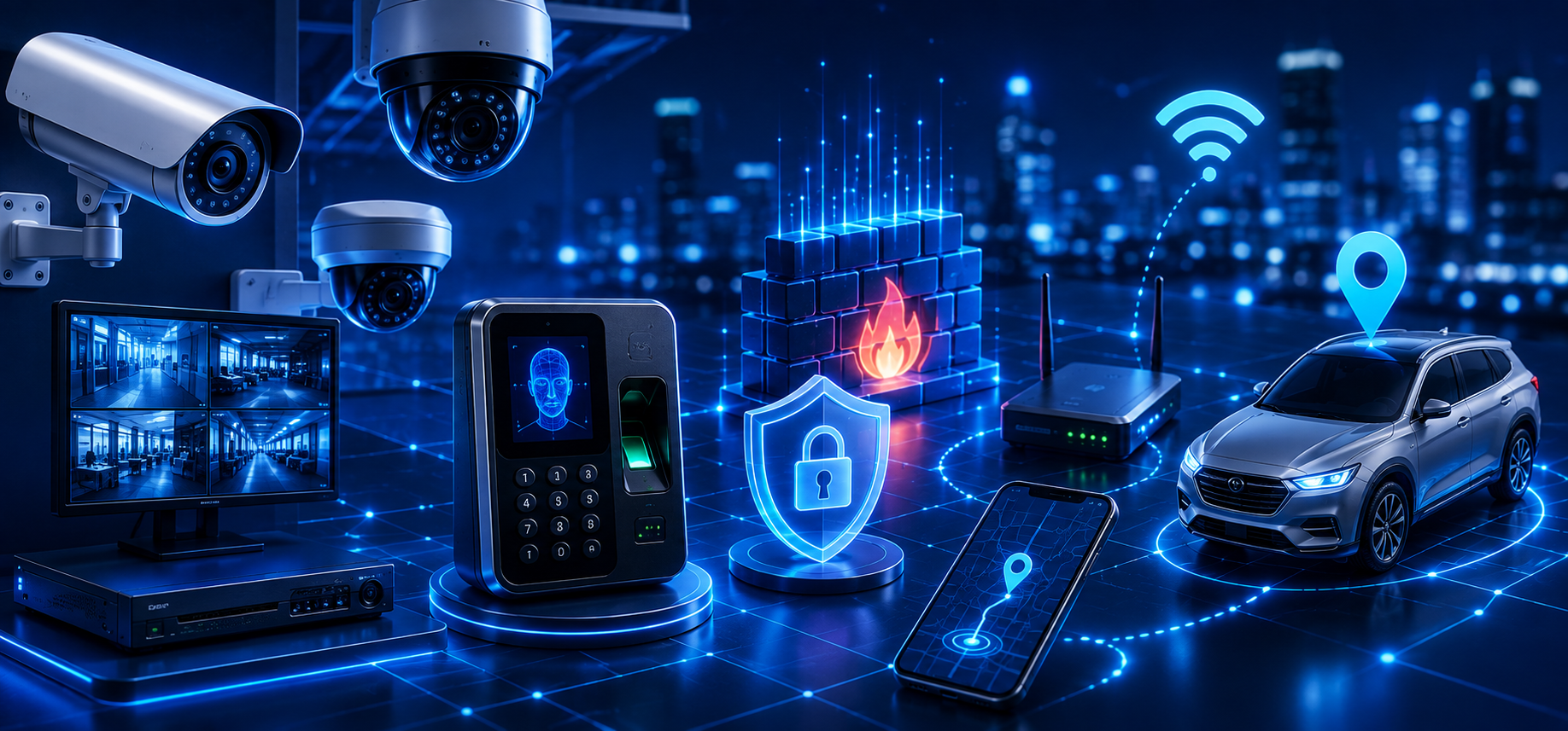 IT solutions — CCTV, biometrics, GPS and security
